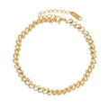 Wholesale Custom Waterproof Foot Jewelry 18k Gold Color Stainless Steel Anklet Women
