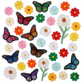 Multicolor Daisy Badge Sunflower Butterfly Mixed Embroidery Cloth Patch Hat Bag Decoration DIY Iron on Patch