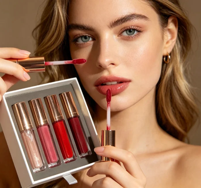 Wholesale 4 Pcs Matte Liquid Lipstick Set - 30g Long-Lasting Waterproof Lip Makeup Mineral Formula for Daily Use