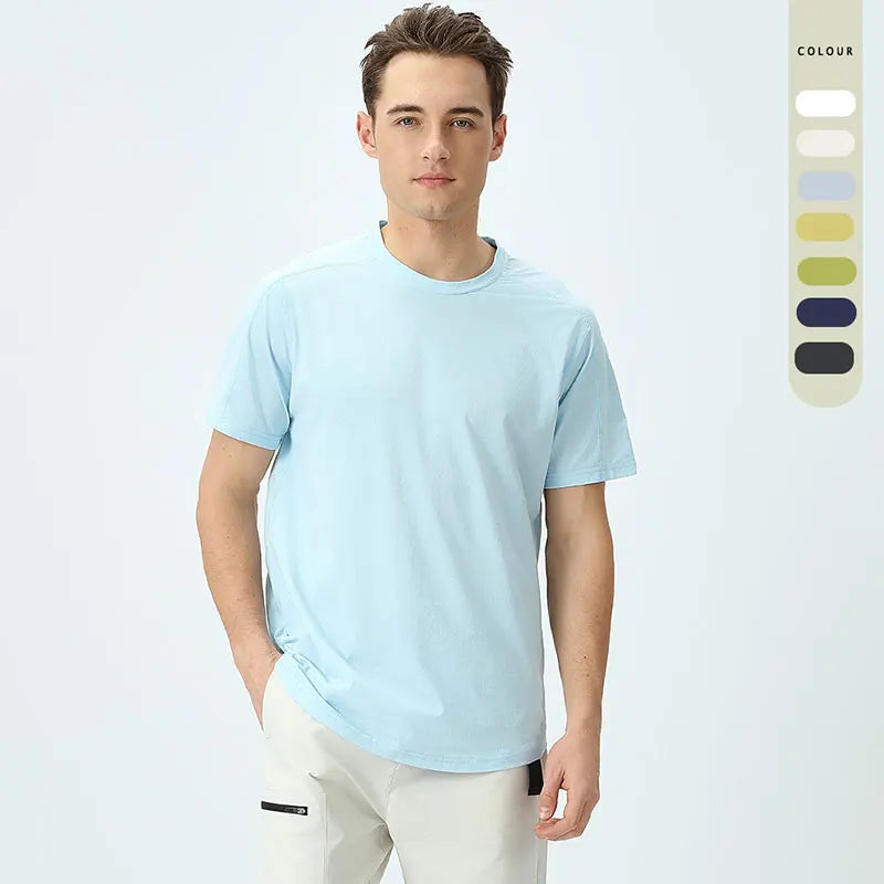 Quick Dry Shirt Sportswear Men Summer Crewneck Sports Gym Shirt Athletic Tee Shirt for Men