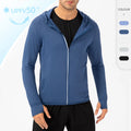Men's Sun Protection Long Sleeve Hoodie Sports Wear Manufacturer Thumb Hole Long Sleeve Loose Zip Clothing Men's Sports Jacket