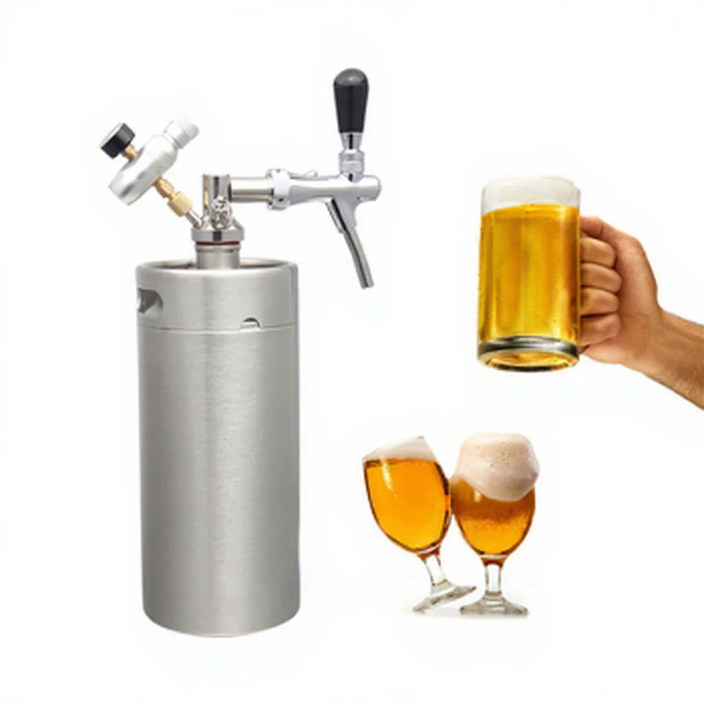 Mini Keg Portable Double Wall Vacuum Black 5l 8L 10l Mini Beer Keg Mini Beer Barrels