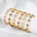 Oro Wholesale 18K Brass Gold Plated Cubic Zirconia Devil'S Eye 8 Shape Bracelet 18K Gold Plated Geometric Bangle Fashion Jewelry