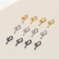 Brass Half-Drilled Pendant Real Gold Plated Jewellery Findings & Components End Peg Bails Screw for Jewelry Making Findings