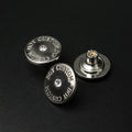 Manufacturer Rack Plating Custom Engraved Logo Alloy Metal Shank Jeans Button Cover With Rhinestone