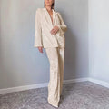 New Arrival Ladies Velvet Soild Casual Winter Wedding Bride Long Sleeve Pajamas Set Nighty Pyjamas Women's Sleepwear