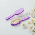 2024 Premium Pet Hair Grooming Cushion Brush Comfortable Grip with Wooden Handle Gold-Plated Stainless Steel Pins for Cats Dogs