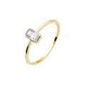 Simple Finger Ring Real Gold Jewelry Custom 9K Solid Gold Rings with Moissanite for Women