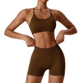 Yoga Sets Activewear Seamless Back Yoga Suit Set for Running Quick Drying Tight Fitting Exercise and Fitness Suit for Women