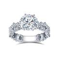 MSR-1649 18K White Gold 3CT E VS1 Round Shape  Lab Diamond  Ring