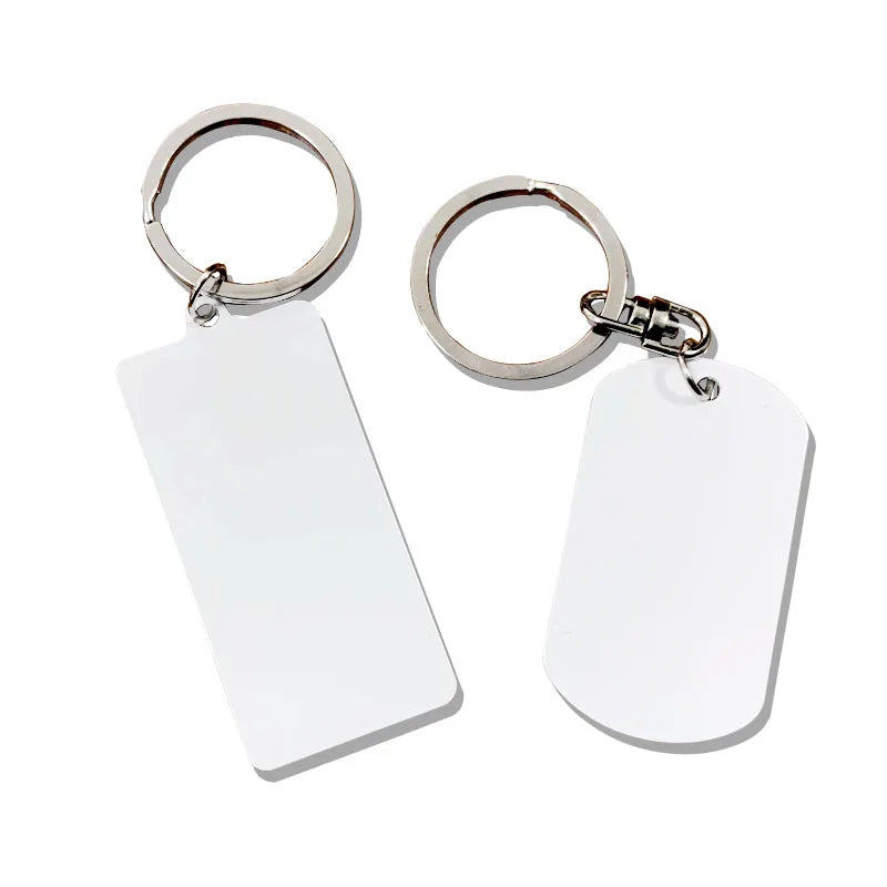 Custom Blank Sublimation Keychain DIY Printing Aluminum Keychain Souvenir Metal Keychain