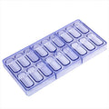 Oval Shape 18 Cavity Fondant Cake Candy Woulds 3D Clear Plastic Chocolate Mold for Baking Tools