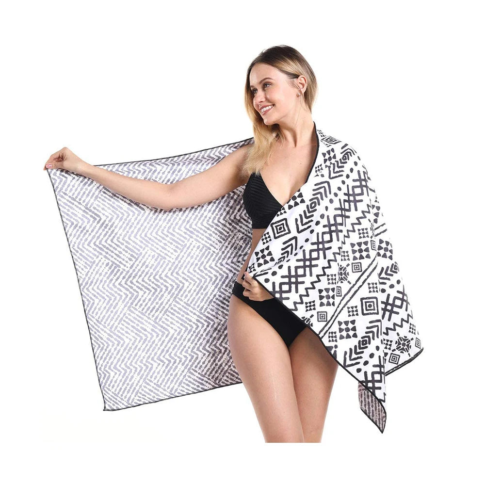 Personalised RPET Sand Less Waffle Custom Microfiber Sand Free Beach Towels Swimming Pool Recycled Bottle Towel No Minimum