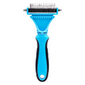 Custom Color Logo Double-sided Cat Dog Hair Deshedding and Dematting Undercoat Rake Comb Pet Grooming Brush