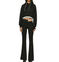 Women's Custom Fleece Design Tracksuit Set Elastic Waist Two-Piece Cotton Long Sleeve Stylish Plus Size Wholesale Clothing