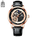 RAKSA DUKE T874D Top New Men's Mechanical Watch Leather Business Mechanical Watch Moon Phase Waterproof Luminous Automatic Clock