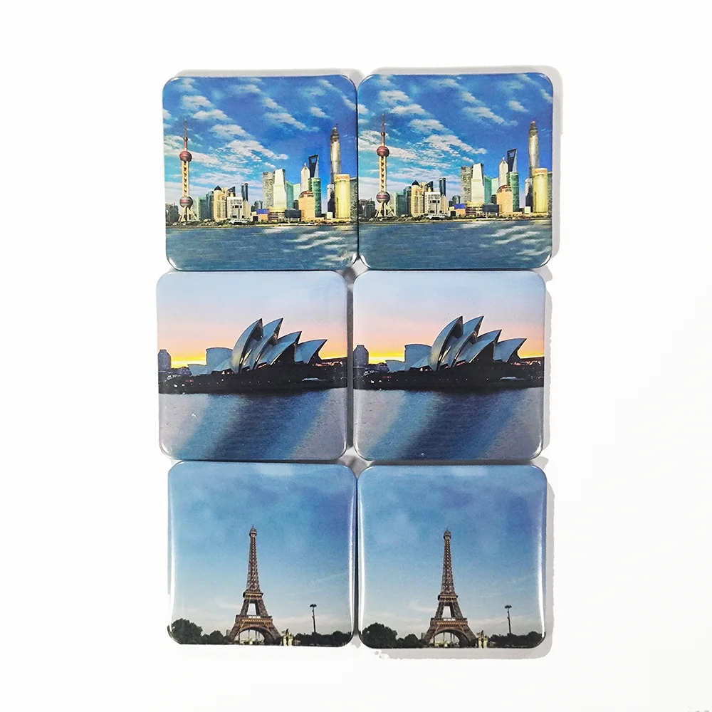 50mm Square Shape Badge Button Magnet Material for DIY Decoration