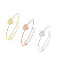 Wholesale DIY Adjustable Diamond Heart Angel Wing Photo Frame Bracelet Openable Fashion Cuff Jewelry