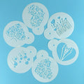 Love Heart Pendant Plastic Cake Stencil Lace Pad Spray Flower Mold Strew Cupcake Fondant Decoration Baking Tool Moulds