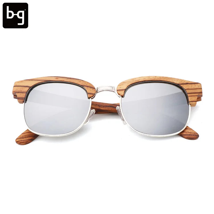 Luxury Brand Own Sunglass Men's Designer Gafas De Sol Mujer Zebra Wood Polarized Sunglasses