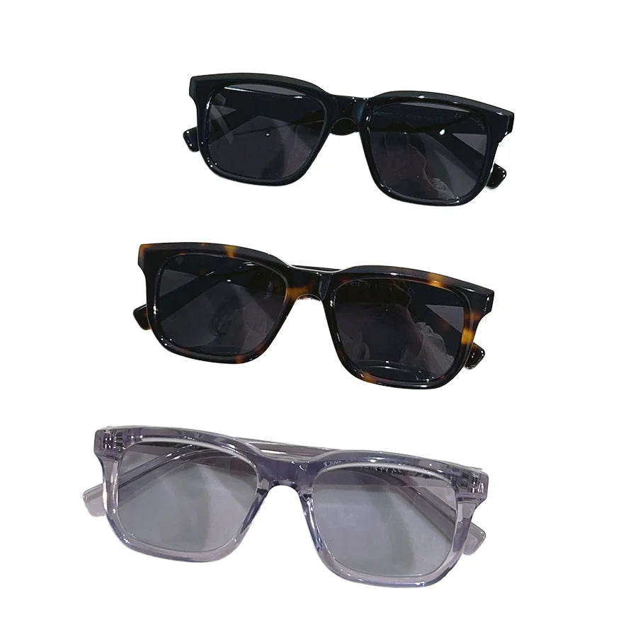 Newest Trendy Unisex Designer Sunglasses Custom Handmade Acetate Full Rim Square TAC UV400 Protection Gray Brown ROBO RTA2012