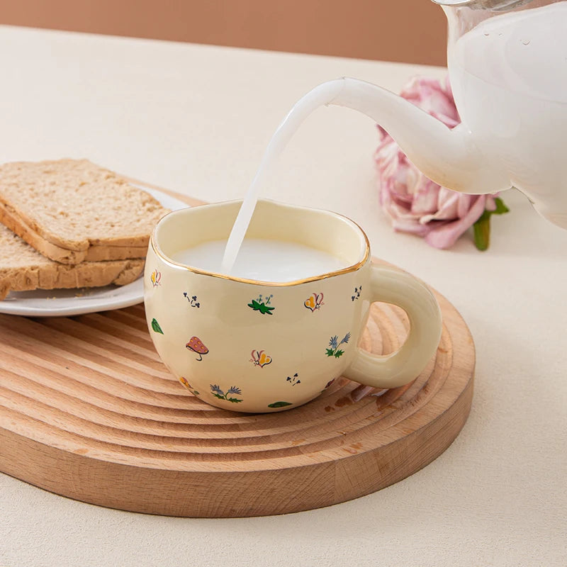 Custom Nordic Cute Porcelain Espresso Cup Custom Printed logo Creative Ceramic Gift Mothers Day Mugs