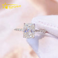 Shining 925 Sterling Silver D VVS1 Moissanite Ring Custom Women Moissanite Wedding Engagement Rings