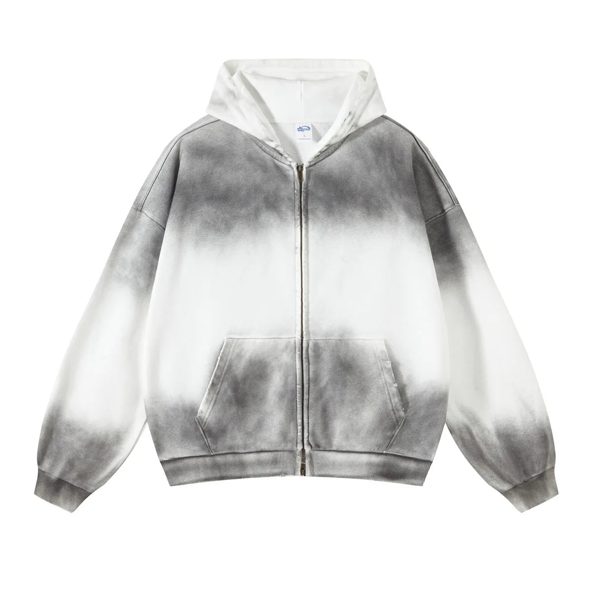 High-Quality Hoodie Zipper Washed Vintage Street Style Customizable Unisex Fashion