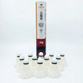 White Durable High Stability 3in1 Fiber Cork 1st Class Duck Feather Badminton Shuttlecock D75 Hybrid Shuttlecock China Factory