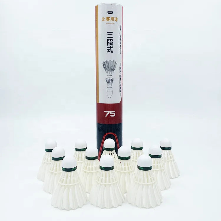 3in1 Badminton Shuttlecock Super Durability D75 Hybrid Shuttles Fiber Cork 1st Class Duck Feather for Professional Tournament