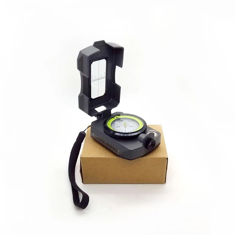 Portable Luminous Shockproof Waterproof High Accuracy Pointer Metal Tactical Sighting Lensatic Compass Nautical Style Hike