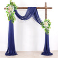 XinLan Chiffon Fabric Wedding Ceremony Reception Swag Wedding Arch Draping Include Wedding Flowers Decorations