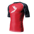 Custom Full Sublimation BJJ MMA Jiu Jitsu Rushgards Men's Short Sleeve Compression Shirt Upf 50 Rash Guards