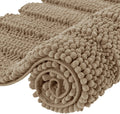 FMT Custom Shape Chenille Bath Rug Set Machine Made Non-Slip Soft Shaggy Eco-Friendly Modern & Minimalist Design for Bathroom