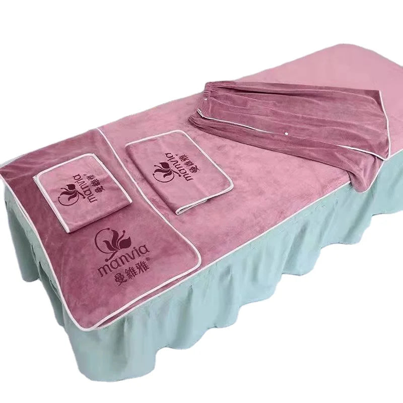 Custom Logo Super Absorbent Salon Towel Set Wrap Microfiber Hair Grey Beauty Towels Spa Esthetician Facial Towel