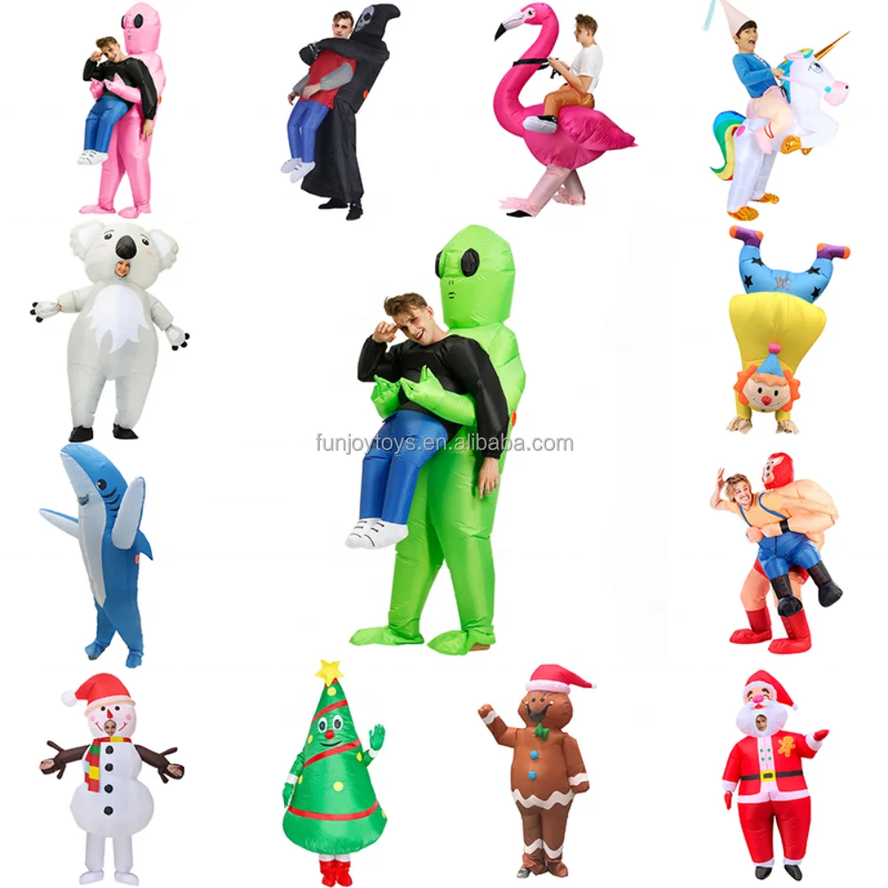 Cosplay Kids Adult Alien Inflatable Dinosaur Costume Boys Girl Party Costume Funny Suit