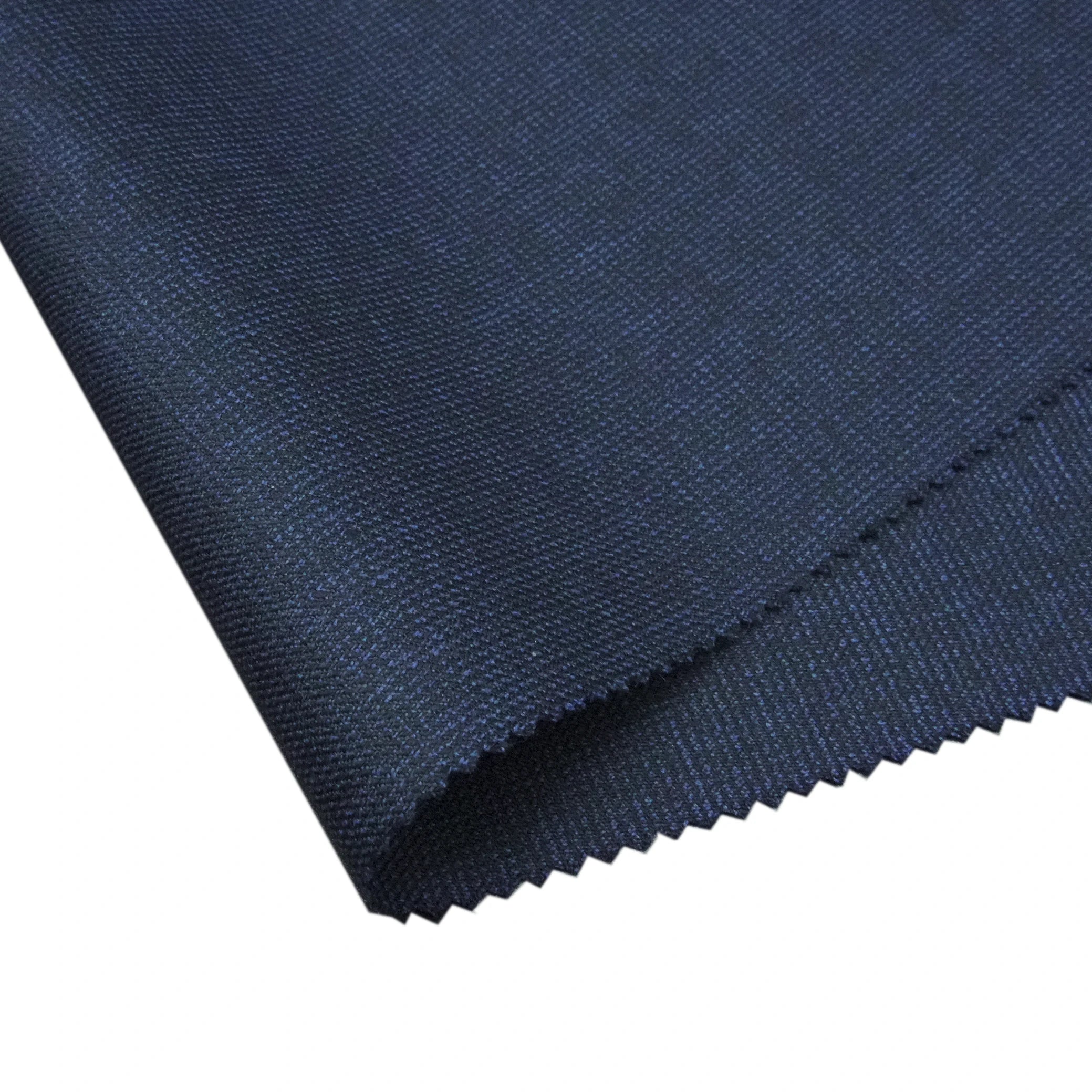 Men's Comfortable Wool Polyester Blend Fabric Stock Suit Comfy Worsted Merino Wool Jacket Yarn Dyed Pattern