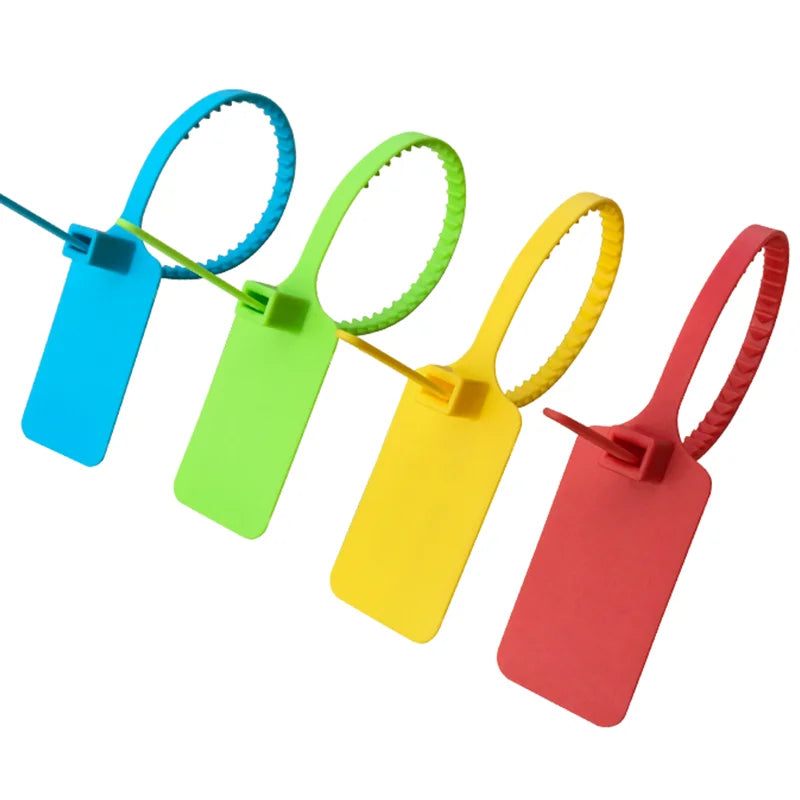 Hot Sale Custom Disposable Safety Plastic Seal Tags Label Bag Sneaker  Security Plastic Seal