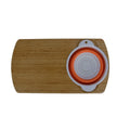 Bamboo Cutting Boards with Collapsible Drain Basket Kitchen Sink Chopping Board