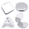 Stainless Steel Shatter-Resistant Portable Double-Sided Carry-on Cosmetic Mirror Custom Logo