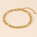Waterproof 3mm Figaro Bracelet Stainless Steel Gold Plated Miami Cuban Chain Women Men Rope Chain Bracelet Jewelry