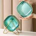 Luxury Plastic Display Tray Salad Food Storage Containers Dry Snacks Fruit Plate Serving Decoration Party