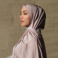 New Satin Jersey Hijab Soft Muslim Hijab Personalized Scarf Belgian Women's Shawl