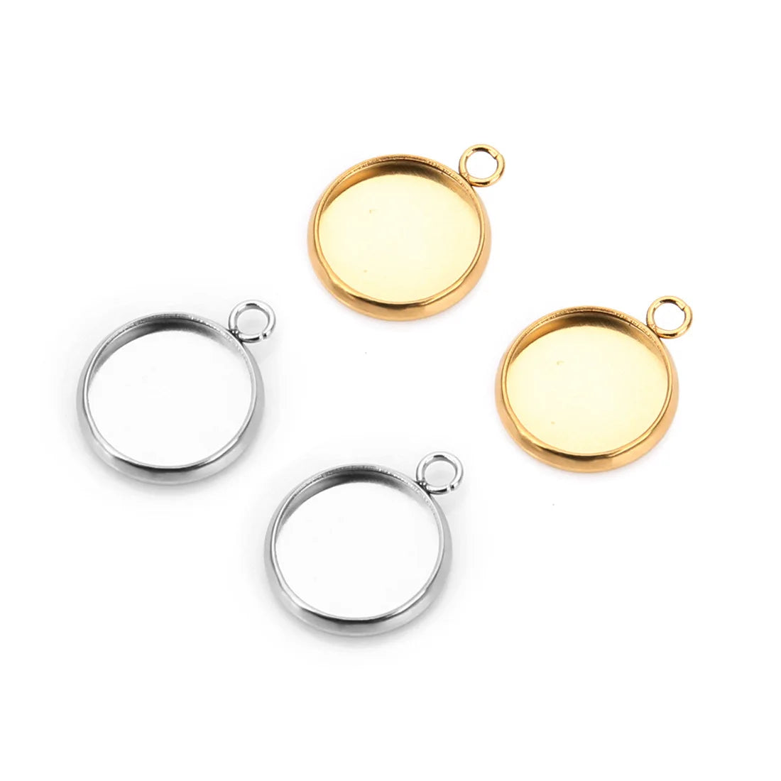 Wholesale Stainless Steel  Blank Cabochon Tray Finding Base Ring Setting Pendent Charm Diy Jewelry for Making