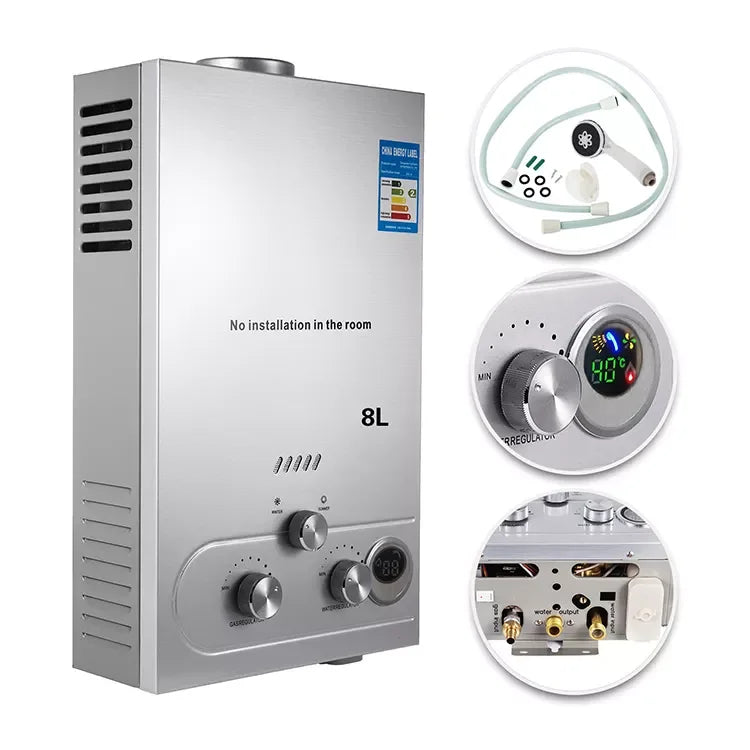 18L Intelligent Tankless Gas Water Heater Wall-Hung Natural Gas Heating Boiler for Home Use