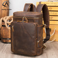 Andong Personalized Handmade Full Grain Leather Men Travel Laptop Backpack Business Genuine Cow Leather Backpacks Bag for Man