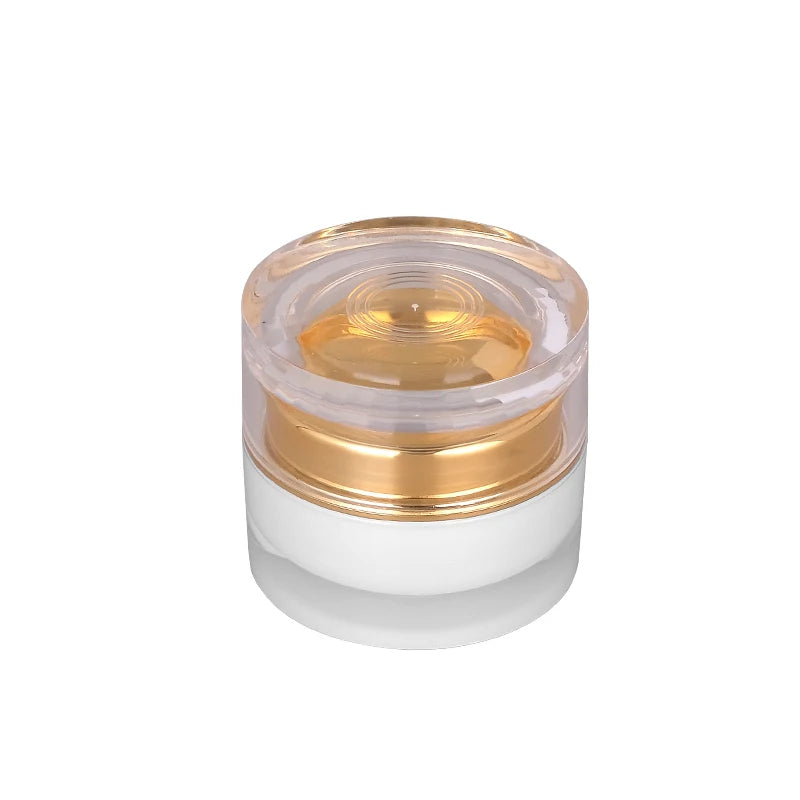 Factory Price 30g Gold Acrylic Plastic Cream Jar with Clear Lid Empty Luxury Cosmetic Container for Skin Care