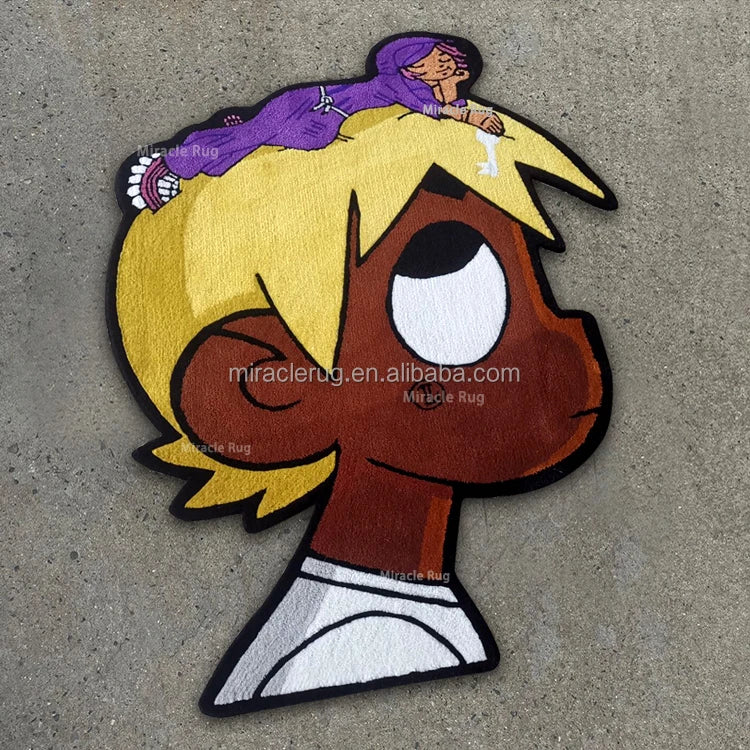 Illusion Rug 3d Cartoon Pop Character Logo Custom Carpets and Rugs for Handmade