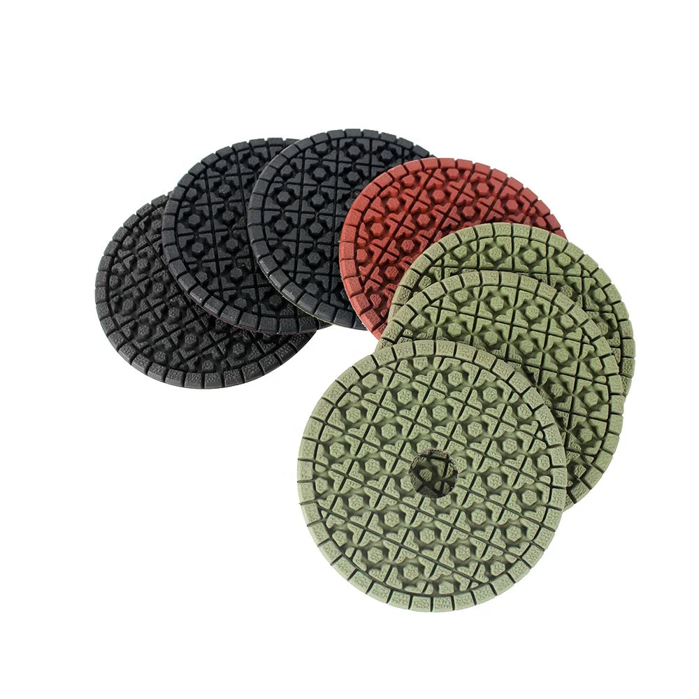 TRUE SHINE Resin Bond Stone Polishing Tools Diamond Wet Polishing Pads for Granite 100mm