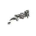 Customized Stainless Steel Silver Sword Dragon Natural Ruby Pendant Necklace Children's Punk Cuban Pendant Direct Sales Custom